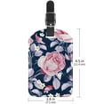 thumbnail image 6 of Square 2Pack PU Leather Pink Rose Cruise Luggage Tag with Privacy Cover and Name ID Tag for Travel Handbags Backpacks Luggage Tags, 6 of 6
