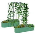 thumbnail image 1 of GloryStar Jardinière Surélevée Galvanisée d'Extérieur, Comprend un Treillis Arqué Vertical de 96 Pouces de Hauteur Résistant à la Rouille, Bac de Plantation Robuste pour le Jardinage, l'Escalade de Plantes, de Légumes et de Fleurs, 1 of 8