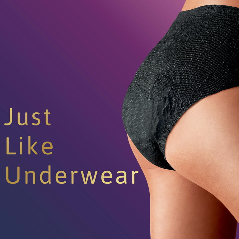 Tena Stylish Black Incontinence Protective Underwear for Women
