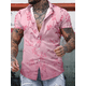 thumbnail image 4 of Camisas hawaianas para hombre, camisa de manga corta con botones y estampado floral con corte floral irregular para uso informal y vacaciones en verano, 4 of 4