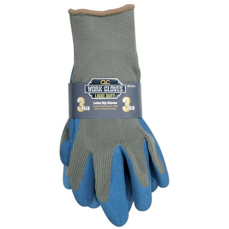 

CLC Work Gear P2030L Large Latex Gripper Gloves Assorted 3-Count