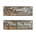 thumbnail image 2 of JGJJUGN Wooden Wall Decorations for Home - Rustic Farmhouse Signs, Kitchen & Living Room Decor, 2-Pack, Brown & Gray, 11.81x3.94, Warm Space Creater, 2 of 6