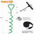 thumbnail image 2 of Eurmax USA Trampoline Corkscrew Shape Steel Stakes Anchor Kit with T Hook for Trampolines -Set of 4 Bonus 4 Strong Belt, 2 of 6