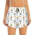 thumbnail image 4 of Lsque Hot Air Balloon Printed Women's Running Shorts with Liner Pockets,Elastic Quick Dry Workout Athletic Gym Yoga Shorts,Womens High Waist Shorts-XX-Large, 4 of 9