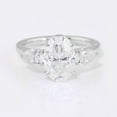 thumbnail image 3 of solitaire jewels 3.75CT Oval Moissanite 3 Stone Engagement Ring For Women, 10K White Gold, 3 of 7