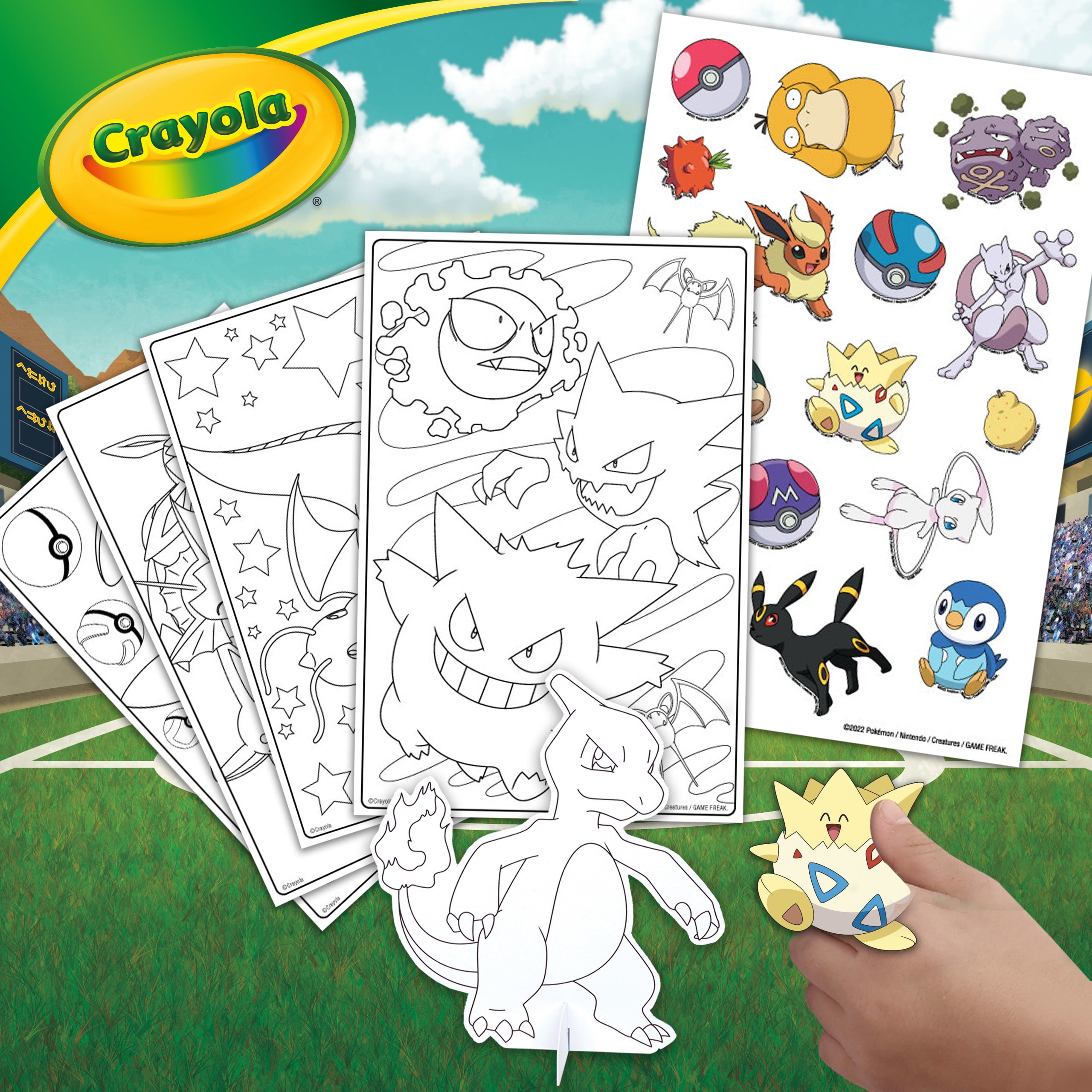 CRAYOLA - Pokémon Album de Coloriage et d'Activités, 32 Pages de Coloriage  et 7 Mini Feutres Lavables, 04-2746 : : Jeux et Jouets
