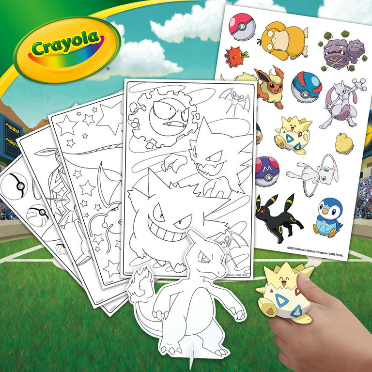 Innovative Designs Pokemon Kids Coloring Art and Sticker Set, 30 Pcs. &  Craft Supplies with Pencil Case
