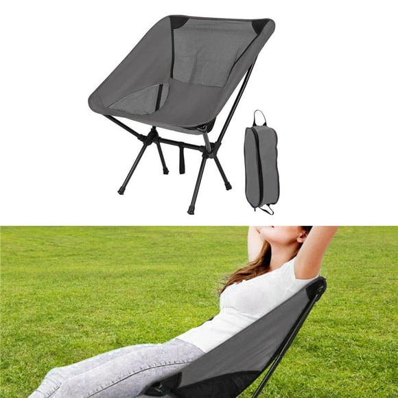 Garden Patio Furniture Folding Chair Outdoor Camping Beach Gray