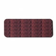 thumbnail image 1 of Tribal Computer Mouse Pad, Bicolour Ethnic Motif of Funky Geometric Gypsy Folk Culture Repetition, Rectangle Non-Slip Rubber Mousepad Large, 31" x 12" Gaming Size, Indigo and Dark Coral, by Ambesonne, 1 of 2
