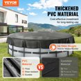 thumbnail image 2 of VEVOR Couverture de Piscine Ronde 15 Pieds, Couvertures Solaires pour Piscines hors Sol, Couverture de Sécurité avec Cordon de Serrage, Couverture d'Hiver en PVC, Imperméable et Anti-Poussière, Noir, 2 of 9