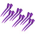 thumbnail image 3 of 12unids Pinzas para el Cabello Duckbill Salon Profesional Clips de Acero Inoxidable Horquilla Herramientas de Peluquería para Estilizar y Seccionar, duraderos, antideslizantes (Púrpura) EOTVIA NO, 3 of 5