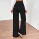 thumbnail image 5 of Amzcrzy Pantalones Palazzo Mujer Anchos Cintura Alta Cómodos Holgados Elegantes Casuales Verano Playa Ligeros Sin Costura Delantera Suaves Elásticos Con Bolsillos Tallas S-2XL Negro, 5 of 7