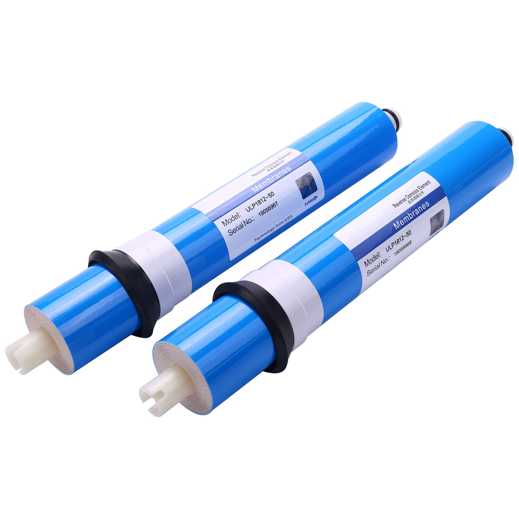SODIAL 2Pcs ULP1812-50 Residential Water Filter 50 GPD RO Membrane NSF Used for Reverse Osmosis System