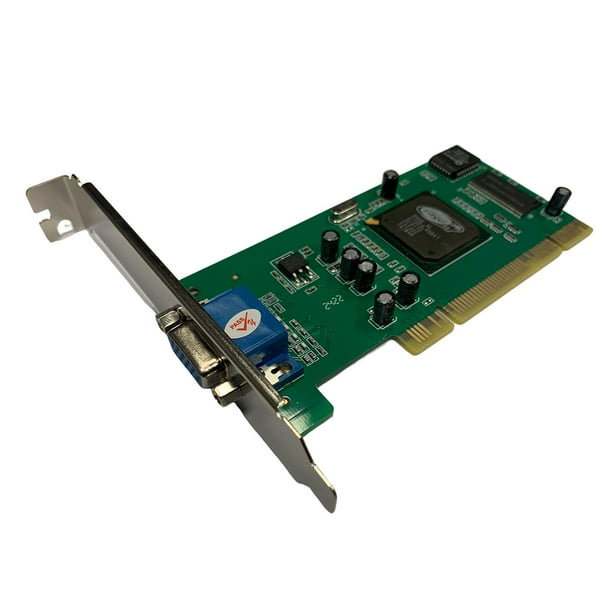 Monstrate Accesorios para computadora de escritorio Tarjeta grafica PCI 8MB Tarjeta grafica de 32 bits Interfaz PCI Salida VGA Accesorio para computadora Cables de computadora Bodega Aurrera en linea