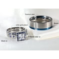 thumbnail image 4 of Matching Rings White Gold Plated Couple Rings AAA CZ Wedding Ring Sets for Him and Her, 4 of 7