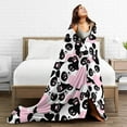 thumbnail image 6 of Pink Panda Blanket,Flannel Warm Cozy Panda Blankets Comfortable Soft Throw Blanket, for Couch Bed or Travel,Birthday Gifts for Girls Kids Adult 60"X50", 6 of 6