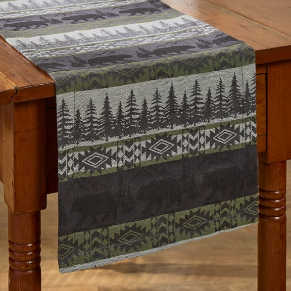 Park Designs Green Mountain Bear Table Runner 13" X 54"