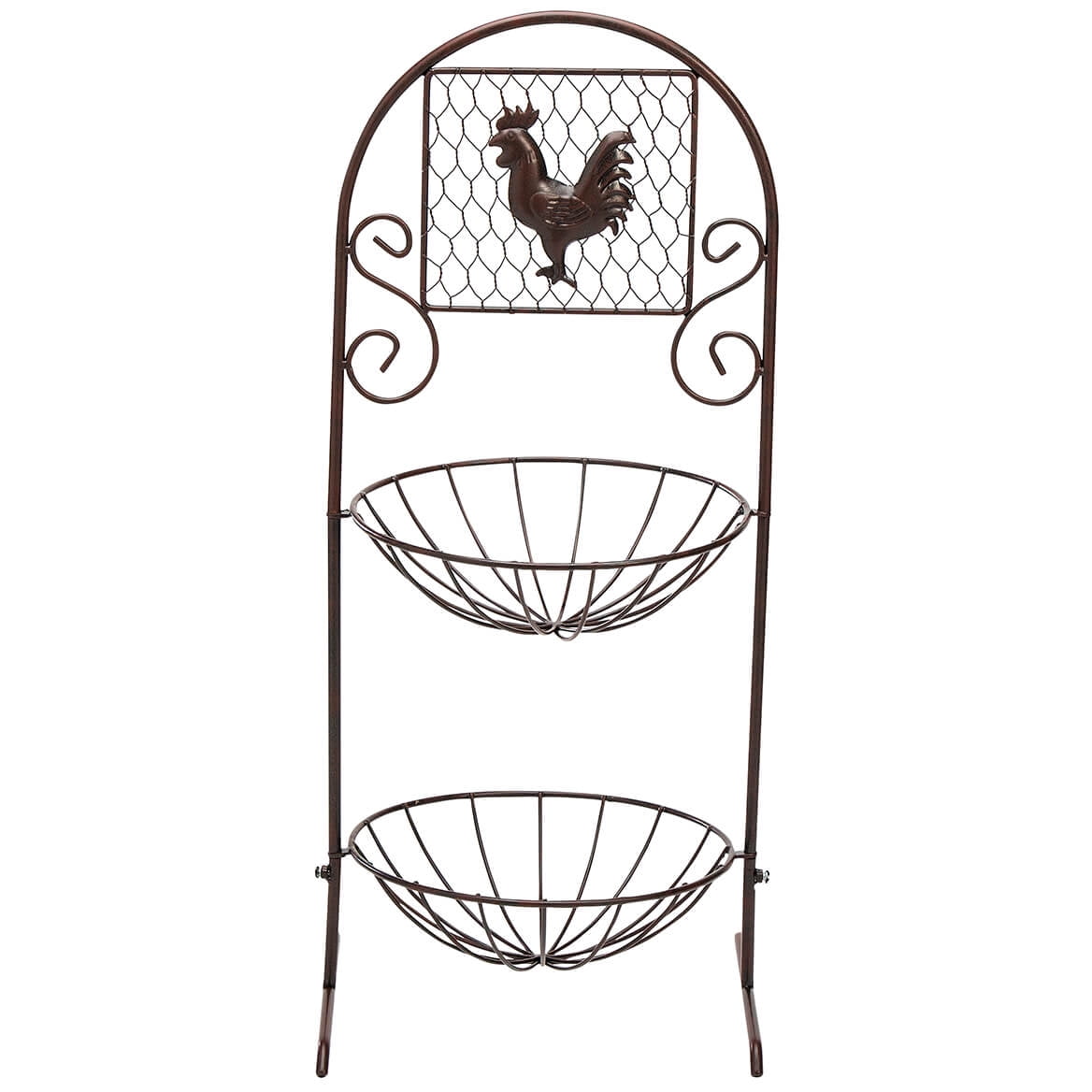2Tier Rooster Kitchen Stand by Home Marketplace, Brown, Metal