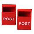 thumbnail image 3 of Miangastore Mini Mailboxes Mini Mailbox Wood Decoration Mini Room Layout 2Pcs, 3 of 8