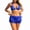 Royal Blue, variant on Lace Bikini with Mini Skirt, Halter Triangle Backless for Tan Through, 3 Piece Swimsuits for Women Gold M