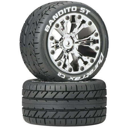 DuraTrax Bandito ST 2.8 Mounted Truck Tires 2WD Rear Chrome