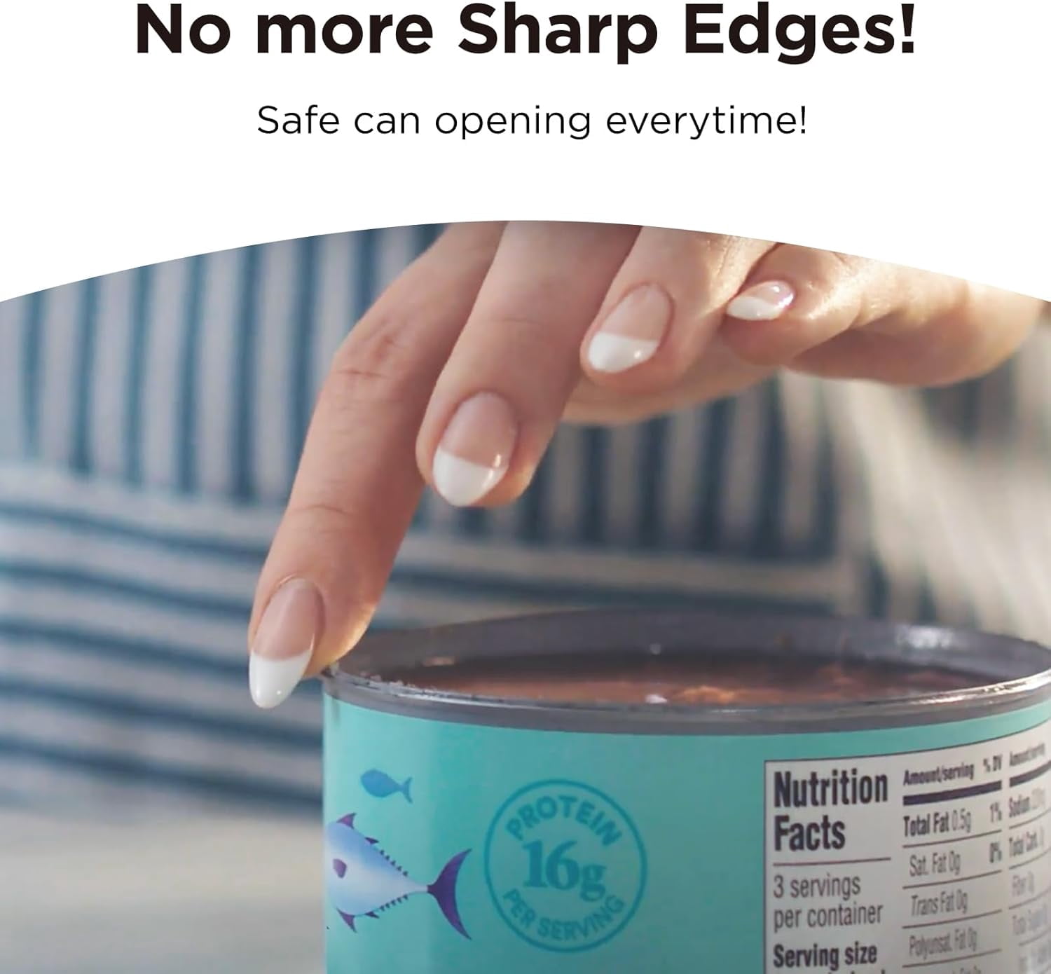 Kitchen Mama Mini Electric Can Opener: Open Your Cans with A Simple Press of Button - Automatic, Hands Free, Smooth Edge, Food-Safe, Battery Operated, YES YOU CAN (Blue)