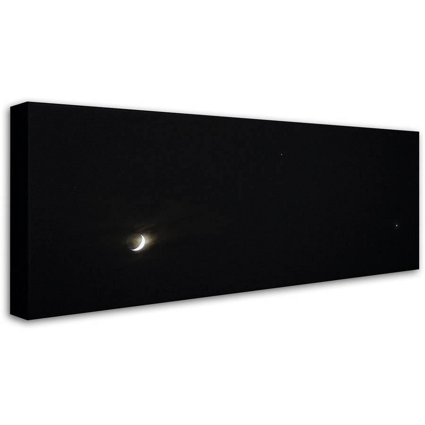 Trademark Fine Art "New Moon, Venus, Jupiter and More" Canvas Art by Kurt Shaffer