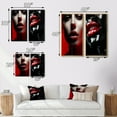 thumbnail image 4 of Designart "Sensuous Red Glamour Woman Portrait" Fashion Woman Framed Wall Art Set Of 2 - Glam Red Gallery Wall Frame Set For Home Decor, 4 of 6