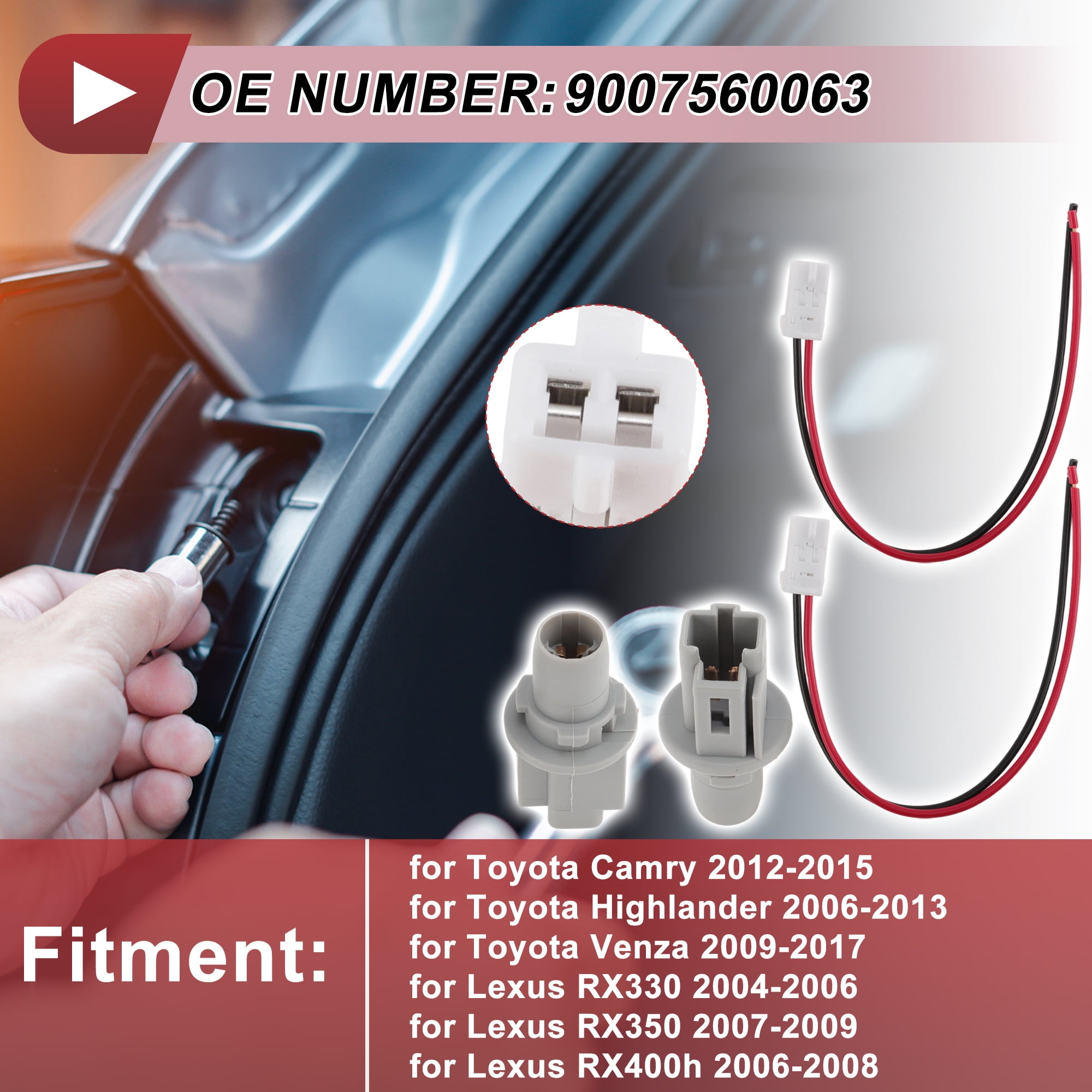 Unique Bargains Backup Reverse Socket Wiring for Toyota Camry 12-15 Connector Harness