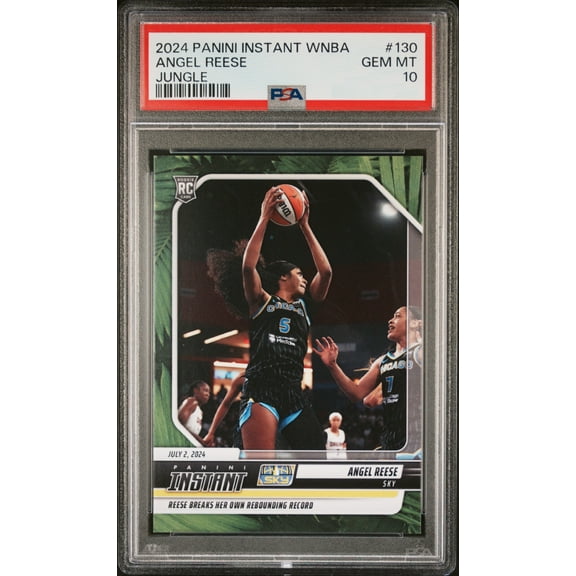 PSA 10 Angel Reese 2024 Panini Instant #130 Jungle SP Only 25 Made Rookie Card Chicago Sky