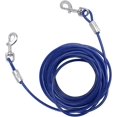 thumbnail image 3 of GFDYREE Double Head Bite Resistant Outdoor Camping Leash, Premium Steel Wire, Large Range Motion, Suitable for Small, Medium, Large Dogs, Made of Steel Wire, PVC, Ideal for (Blue), 3 of 7