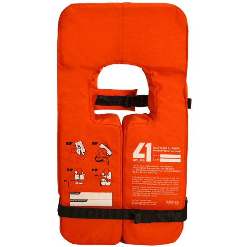 Mustang Survival 4-One SOLAS Life Jackets, Orange