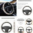 thumbnail image 3 of Jeiento Hummingbird Car Seat Covers Full Set 14 Pcs Car Interior Accessories Set with Seat Belt Pads Flower Universal Steering Wheel Covers Keychain Wrist Holder Fits for SUV Truck, 3 of 6