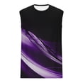 thumbnail image 4 of Hombres Moda Casual sin Mangas Impresión Suéter Cuello Redondo Tanque Deportivo, 4 of 4