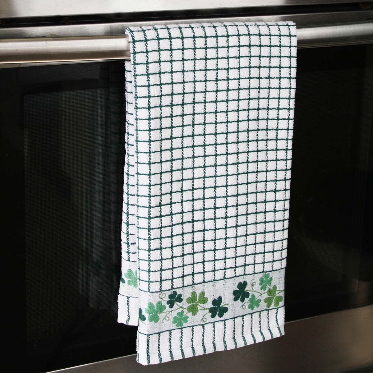 Samuel Lamont Poli-Dri 3-Piece Kitchen Tea Towel Set Shamrock 100% Cotton Ultra Absorbent