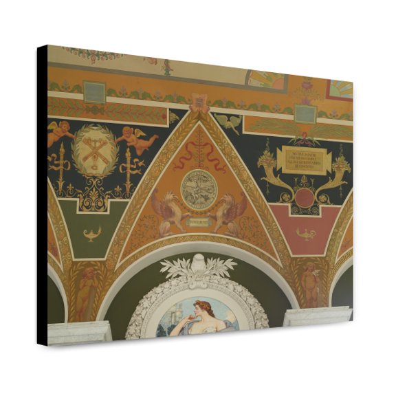 Canvas Print: Second Floor Corridor. Printers' Marks+columns. Printer's Mark Of