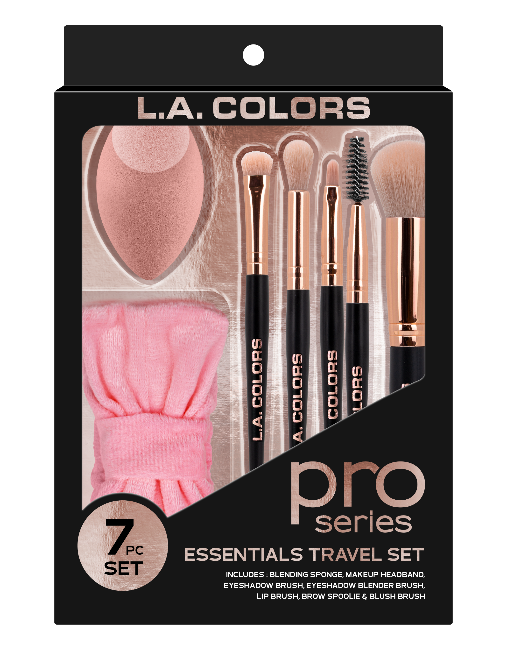 L.A. COLORS 7-Piece Eye & Face Makeup Brush Travel Set photo 1
