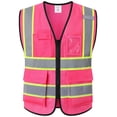 thumbnail image 1 of Chaleco de Seguridad Ekkosafety EK175 de Malla Reflectante en Fucsia, 1 of 7