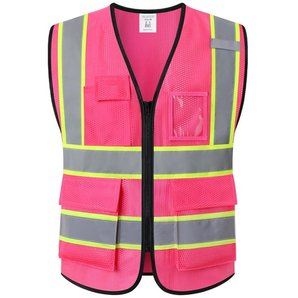 Chaleco de Seguridad Ekkosafety EK175 de Malla Reflectante en Fucsia