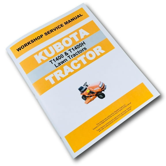 Kubota T1400 T1400H Lawn Tractor Workshop Service Manual Shop Repair Book