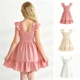 thumbnail image 3 of Teen Girl's Summer Sleeveless Dress Square Neck Red A-Line Dress With Pleated Decoration And Elastic Waistband Casual Party Dress 13-14 Years, 3 of 8