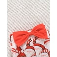 thumbnail image 4 of Liacowi Baby Girls 3PCS Fall Outfits Sets 3M 6M 9M 12M 18M Infant Girls Long Sleeve Letter Print Romper Flared Pants Headband Sets Newborn Girls Casual Autumn Clothing Set, 4 of 9
