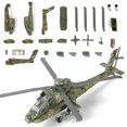 thumbnail image 1 of SEBUNAS 1:72 Scale AH-64 Apache Quick Build Helicopter Model Kit Plastic Toy Assembly Military Helicopter Model Gift for Kids (25 Pieces), 1 of 5