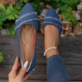 thumbnail image 2 of Dpityserensio Women's Fashion Pointed Toe Slip-On Flats Breathable Solid Color Casual Shoes Shallow Mouth Flat Shoes, 2 of 9
