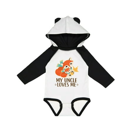 

Inktastic Uncle Loves Me Fox Nephew Gift Gift Baby Boy or Baby Girl Long Sleeve Bodysuit