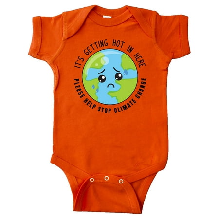 

Inktastic Climate Change It s Getting Hot in Here Sad Planet Earth Gift Baby Boy or Baby Girl Bodysuit