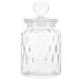 thumbnail image 2 of Glass Sealed Can Food Storage Tank Sealed Food Container Tea Jar with Heart Handle Lid, 2 of 9