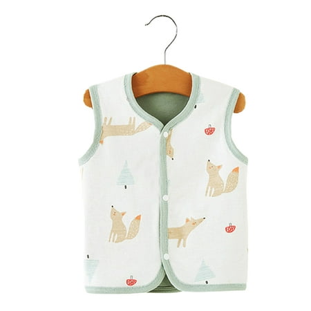 

NECHOLOGY Toddler Baby Boys Girls Winter Sleeveless Cartoon Coat Outwear Warm Coat Vest Jacket Double Wearing Girls Size 5 Jacket Coat Green 18-24 Months