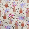 thumbnail image 1 of oneOone Rayon Rust Brown Fabric Floral Vase With Geometrical Quilting Supplies Print Sewing Fabric By The Yard 56 Inch Wide, 1 of 4