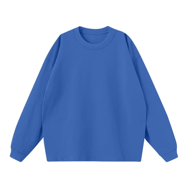 AherBiu Chandails en Molleton à Col Rond pour Hommes Manches Longues Décontracté Ample Chandail-Over Couleur Unie Automne Hiver